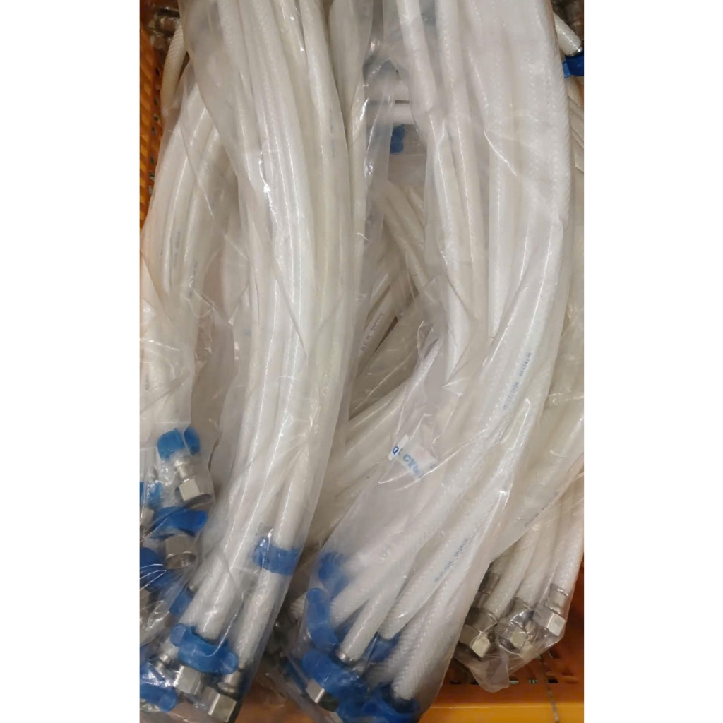 Dây cấp nước nhựa 40cm, 60cm, 80cm - ốc inox SUS304