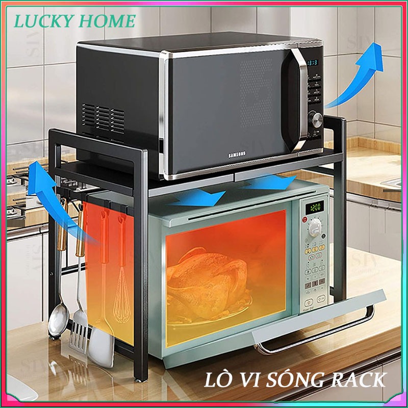 Kệ Lò Vi Sóng kích thước có thể điều chỉnh  2/3 tầng-Kệ Để Lò Vi Sóng ,Kệ Để Đồ Nhà Bếp
