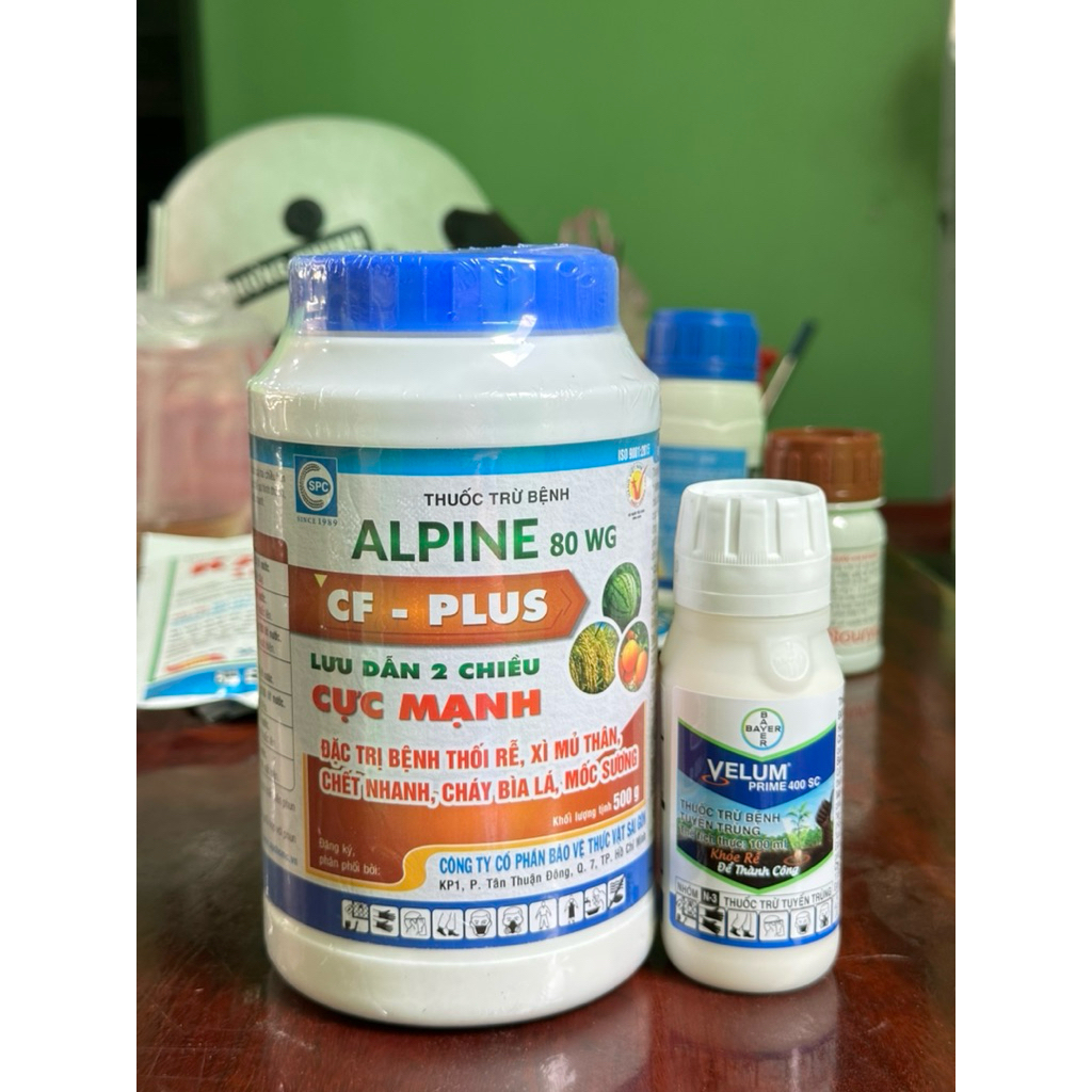 COMBO 11 THỐI RỄ, DƯỠNG RỄ , PHỤC HỒI CÂY BỊ TUYẾN TRÙNG 1 chai Velum 100ml + 1 gói CF-Plus 500g