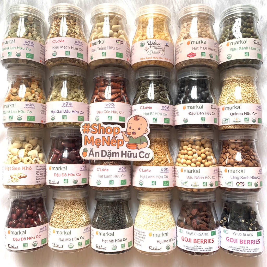 Đậu hạt hữu cơ nấu cháo ăn dặm, làm sữa hạt hủ nhựa tiện dụng