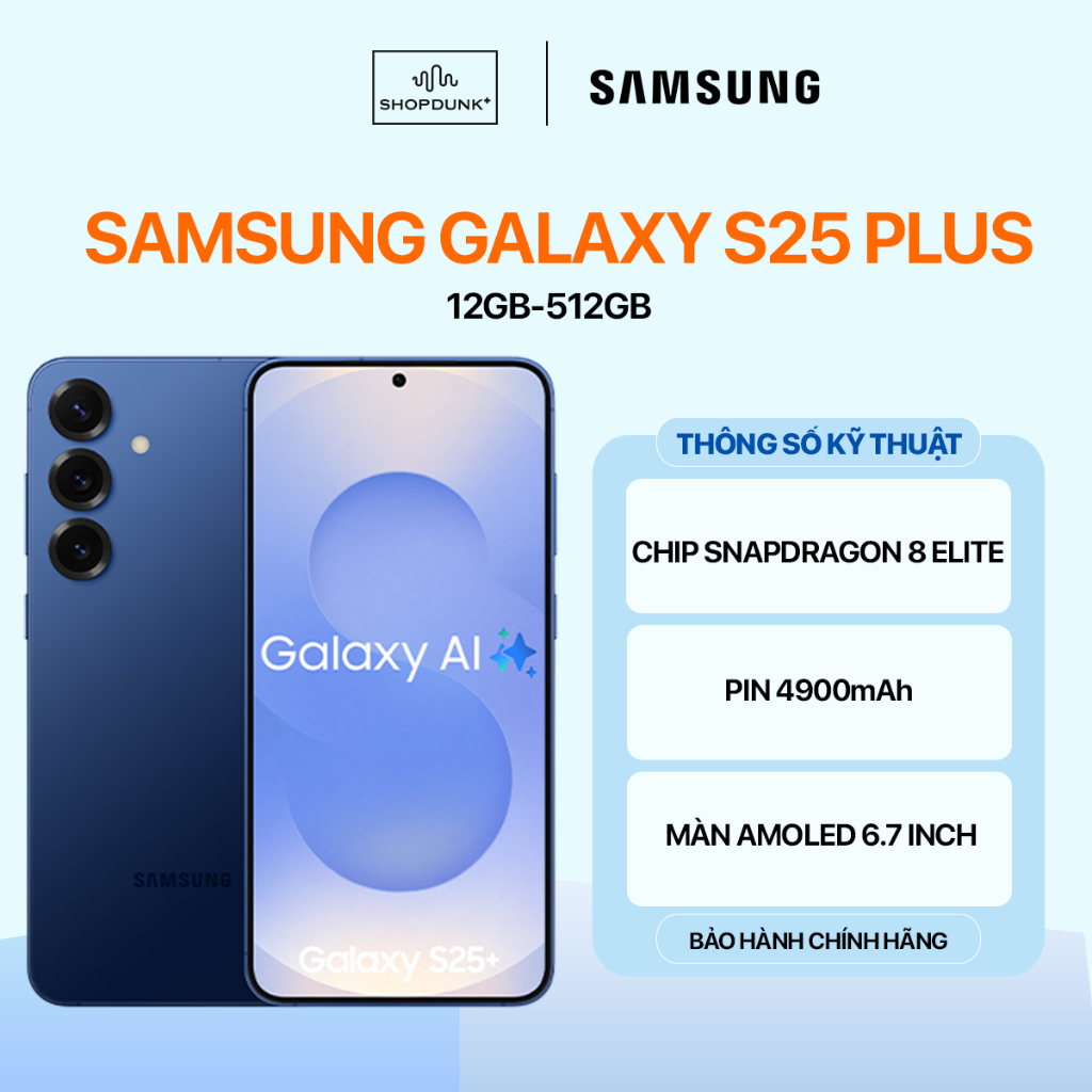 Điện Thoại Samsung Galaxy S25 Plus 12GB 512GB Chính Hãng
