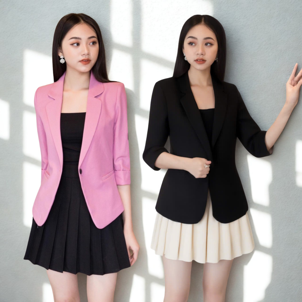Áo Vest nữ công sở Oxatyl A003 tay lỡ 1 lớp chất liệu vải mềm mịn cao cấp | BigBuy360 - bigbuy360.vn