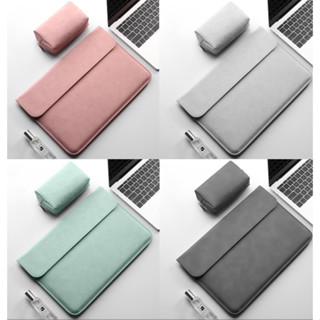 Bao da túi da chống sốc, chống nước cho macbook, laptop, surface kèm ví đựng sạc, chuột