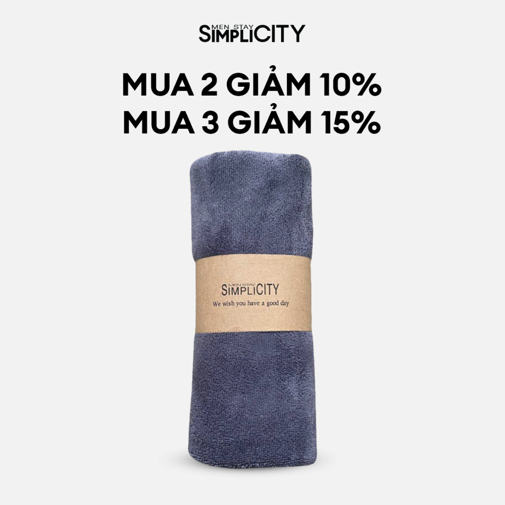  Khăn lau mặt khăn tắm cao cấp khăn tập gym nam Microfiber Men Stay Simplicity 35cm x 75cm 