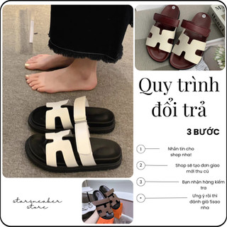 Dép Lê Nữ Chữ Hát Trắng Quai Dán Chữ Hờ Da Mềm Đế Nhẹ || Mã N12