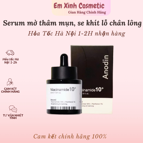 Serum làm trắng và thu nhỏ lỗ chân lông Anodin Niacinamide 10 Plus