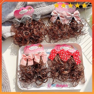 Set 2 Kẹp Tóc Giả Cho Bé Gái Nơ Tóc Xoăn Tết
