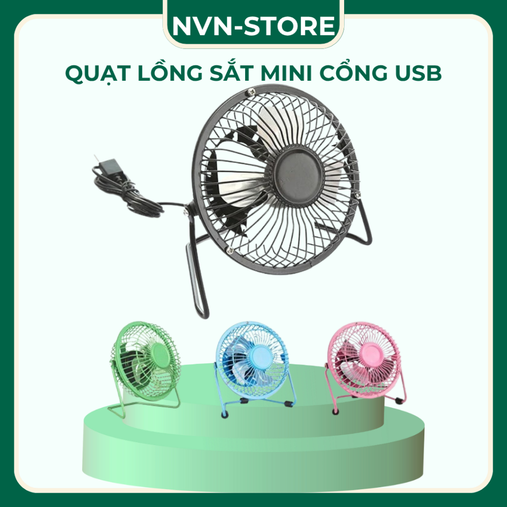 QUẠT MINI LỒNG SẮT TIỆN DỤNG QUẠT MINI (GIAO MÀU NGẪU NHIÊN)