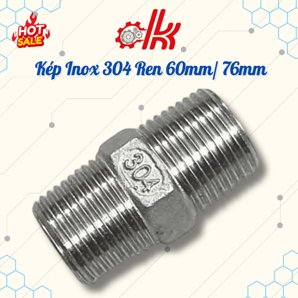 Kép inox 304 - Kép inox đủ Ren