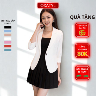 Áo Vest nữ công sở Oxatyl A003 tay lỡ 1 lớp chất liệu vải mềm mịn cao cấp