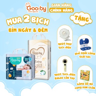 (Combo quà) 2 Bịch Tã/bỉm Gooby Extra và Premium mềm mại, siêu thấm hút đủ size cho bé 4-30KG