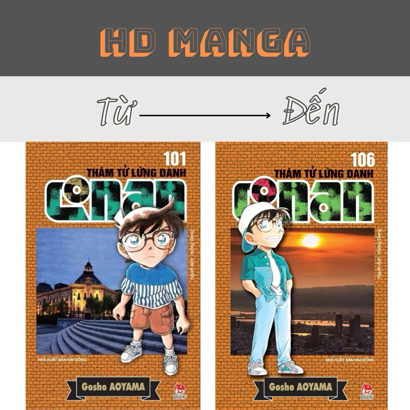 Truyện Tranh - Thám tử lừng danh Conan - Lẻ 101 102 103 104 105 106 - NXB Kim Đồng
