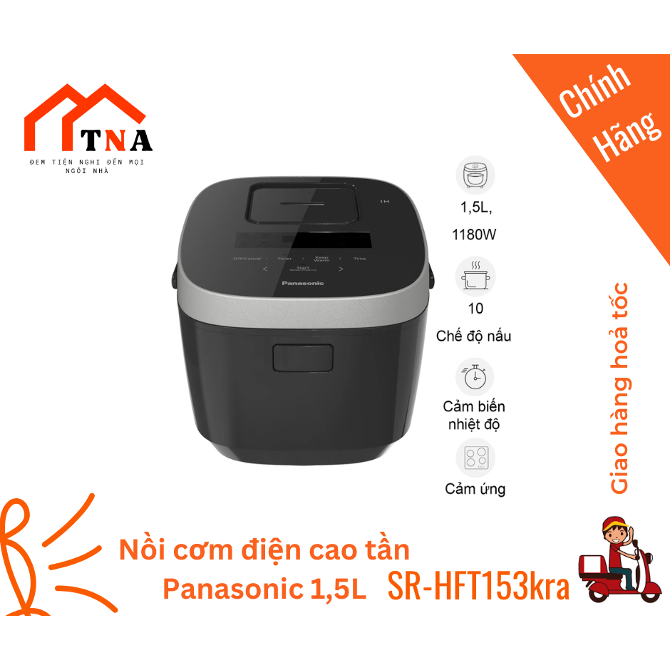 (Mẫu mới 2025 ) Nồi Cơm Điện Cao Tần Panasonic SR-HFT153KRA 1.5 Lít - Hàng chính hãng