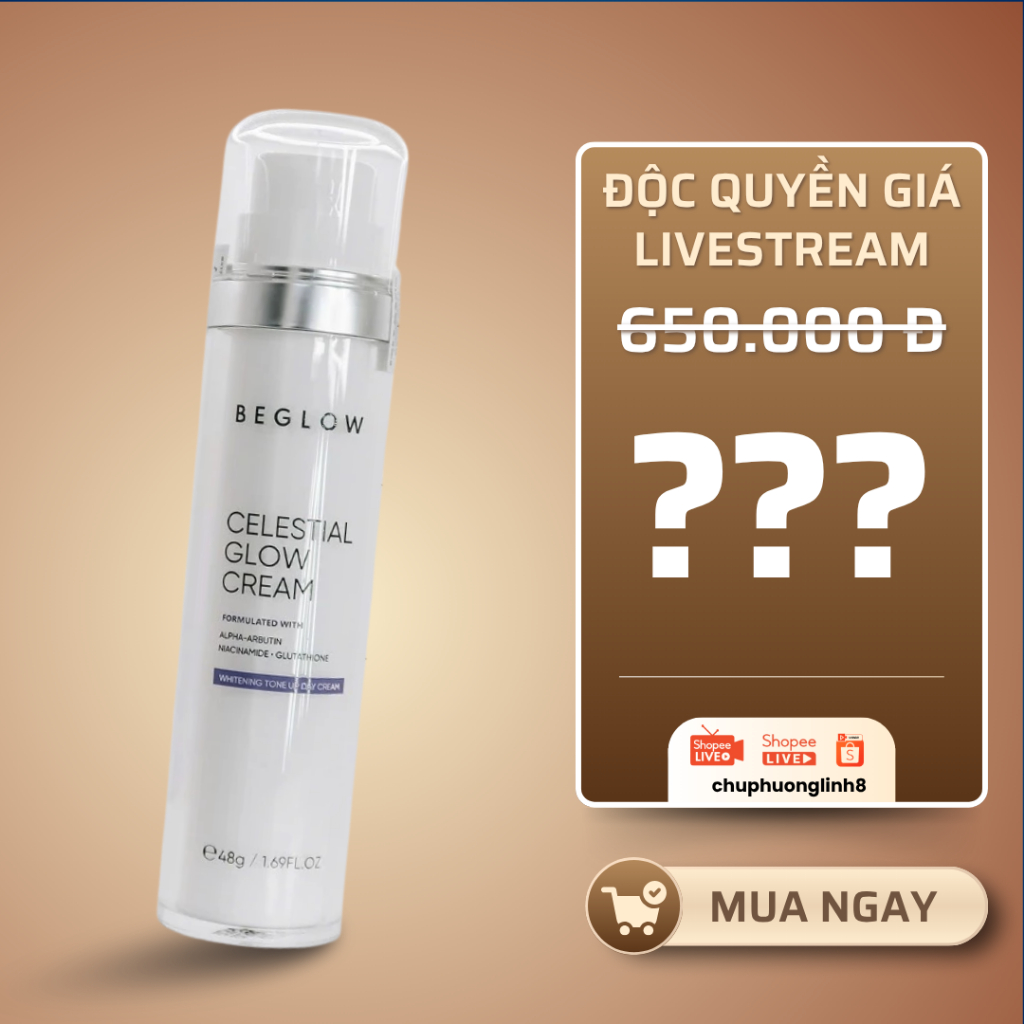 Kem Dưỡng Ngày Chuphuonglinh Beglow 48g – Dưỡng Ẩm, Nâng Tone, Làm Mịn Da Tự Nhiên - MP1087