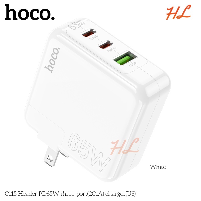 Cốc Sạc Nhanh Hoco C115 PD65W QC3.0| Cốc Sạc Quick Charge 18W Bảo hành 1 năm - HUNGLONGPC