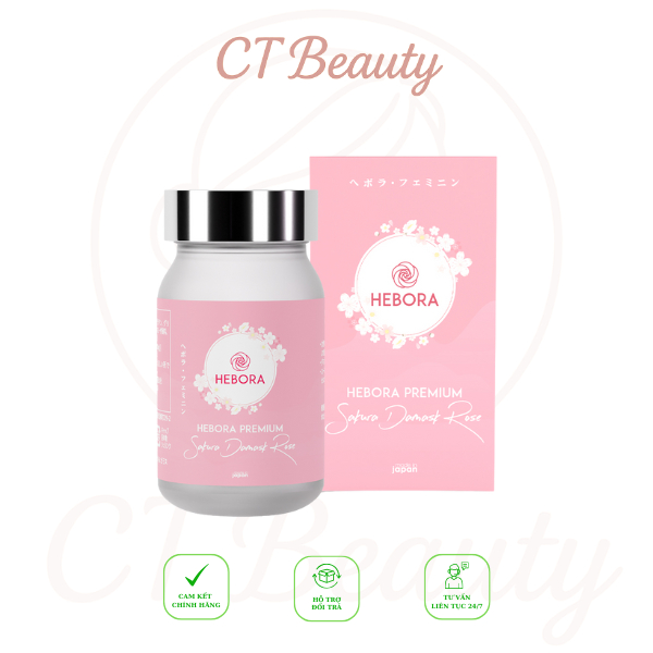 Viên Uống Thơm Cơ Thể Hebora Sakura & Damask Rose Từ Nhật Bản