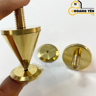 Chân đinh chén hứng bằng đồng, chân đinh chống rung loa kệ audio, chân chống rung tiêu âm cho loa kệ