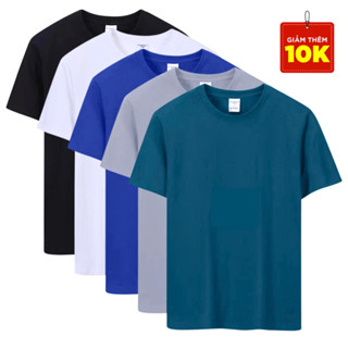 Combo 5 áo thun nam cổ tròn, áo phông ngắn tay trơn basic chất vải thun co dãn mềm mại, thoáng mát