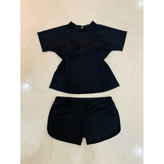 (Bigsize 40-100kg)Các mẫu Bikini 2 mảnh full đen cho nữ
