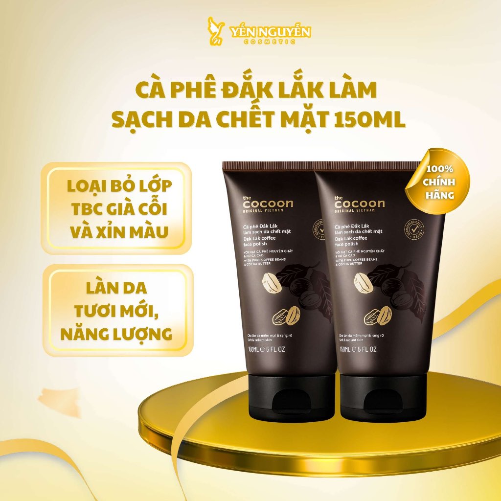 Tẩy tê bào chết mặt Cocoon Cà Phê Dak Lak 150ml