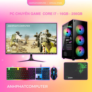 Bộ máy tính chơi game có LED i7 RAM 16GB SSD 240GB card rời chơi game 