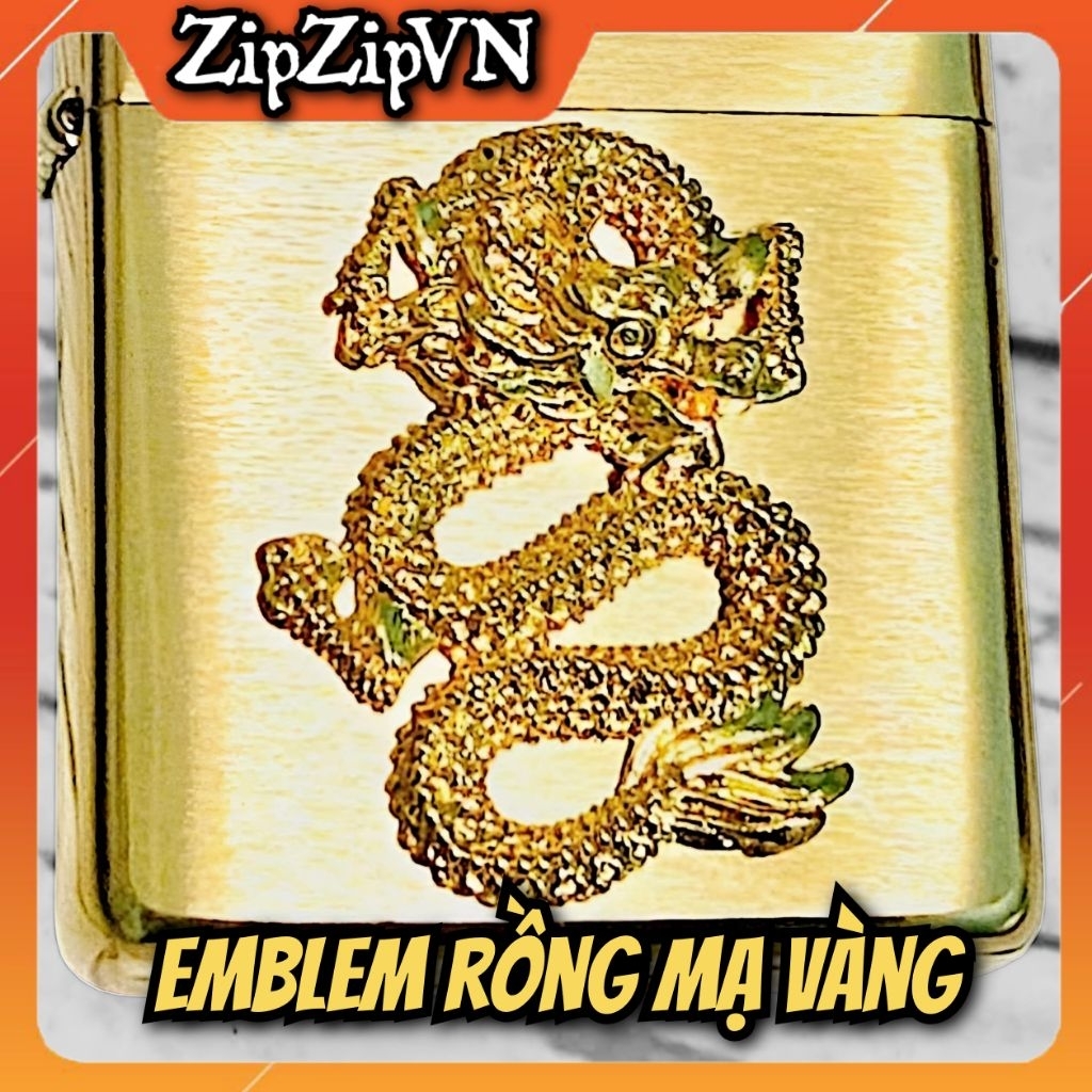 Mảnh Emblem dán trang trí Zippo chất liệu đồng