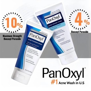 Sữa rửa mặt giảm mụn Panoxyl Creamy Acne Wash 4% 170g - Foaming Acne Wash 10% Benzoyl Peroxide 156g 