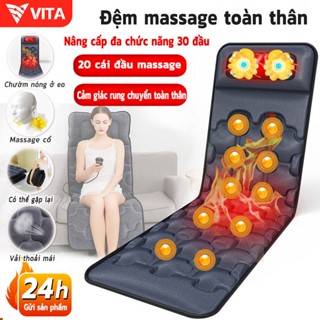 VITA Ghế massage toàn thân, đệm massage, đệm massage rung, chức năng khởi động nhiệt một chạm giúp giảm mệt mỏi.