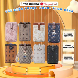 Túi mini đeo chéo nữ để vừa điện thoại họa tiết gấu thời trang TTWN BEAR TN 2345 chính hãng Thái Lan