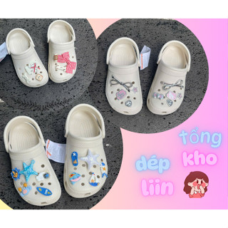 Dép Sục Nữ Đế Cao 3cm, Tặng Kèm 10charm Siêu Cute, Chất Liệu Êm, Mềm Phù Hợp Để Đi Chơi, Đi Biển...