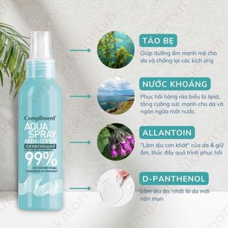 Xịt khoáng Compliment Aqua Spray 99% 200ml