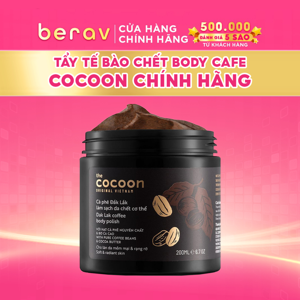 Cà phê Đắk lắk làm sạch da chết COCOON 200ml (Dak lak coffee body polish)