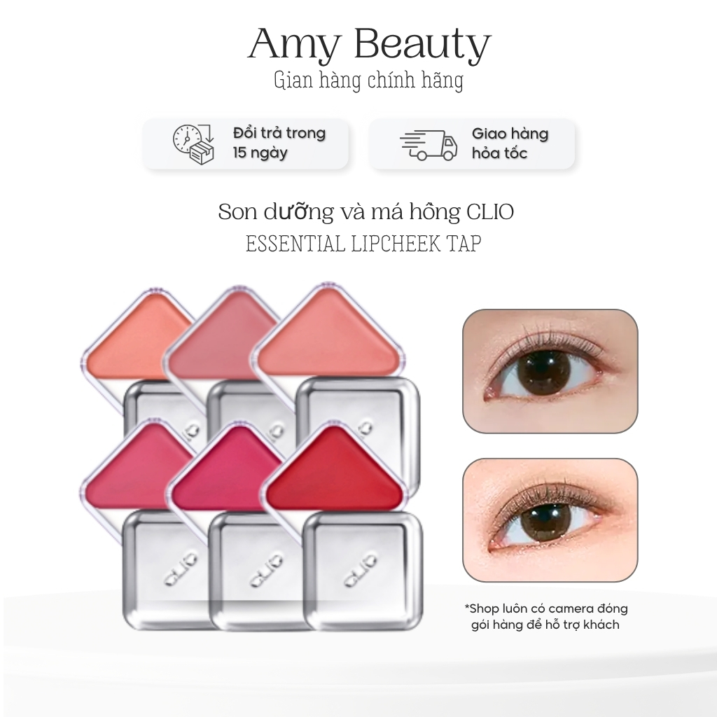 Son dưỡng và má hồng CLIO ESSENTIAL LIPCHEEK TAP 4.5G