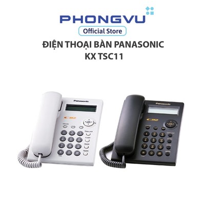 Điện thoại bàn Panasonic KX-TSC11 - Màn hình LCD - Danh bạ 50 số, Nhớ số gọi đến - Bảo hành 12 tháng