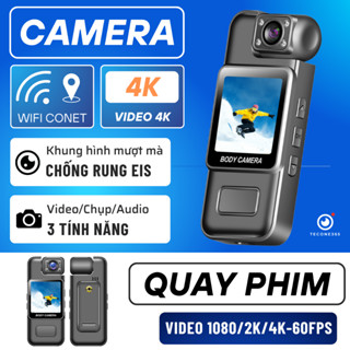  Máy quay phim 4K có màng hình CLD sắc nét - Camera Hành Trình Xe Máy - Xe Đạp - Ô Tô Camera mini quay phim  có wifi  