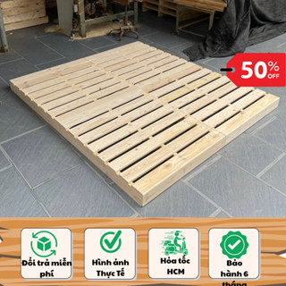 Giường Ngủ Pallet Gỗ Thông Gấp Gọn Cao 10-20cm Nhập khẩu Mỹ Mặt Nan Chà Mịn - Pallet Gỗ Thông Chống Mốc
