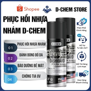 Combo 2 Chai Phục Hồi Nhựa Nhám D-Chem Chính Hãng Dưỡng & Đánh Bóng Nhựa Nhám, Nhựa Đen Ô Tô Xe Máy