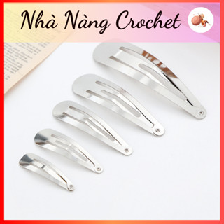 Set 10 Phôi Kẹp Tóc Trơn Giọt Nước 3cm, 5cm, 6cm, 7cm, kẹp tóc trơn - Nhà Nàng Crochet