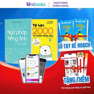 Sách - Combo Tự học ngữ pháp tiếng Anh cơ bản và Tự học 2000 từ vựng tiếng Anh theo chủ đề - Khổ nhỏ cầm tay