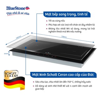 Bếp Điện Từ Đôi BlueStone ICB-6833 | 4000W Inverter | Mặt Kính SchottCeran