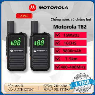 【2 PCS】Bộ đàm Motorola T82 10W High Power UHF 400.00- 480.00MHz 16 Kêng Loa Siêu To 9800mAh khoảng cách 10 km