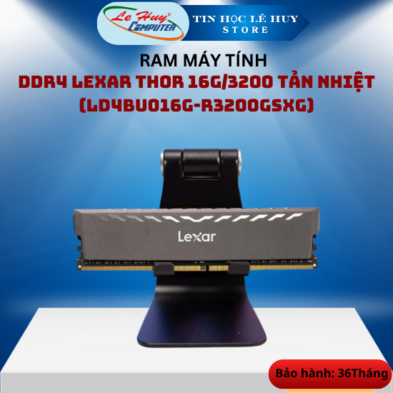 Ram Máy Tính LEXAR THOR 16G/3200 DDR4 TẢN NHIỆT (LD4BU016G-R3200GSXG) - Hàng Chính Hãng