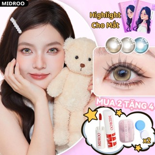  Midroo 0-6 Độ Lens Giãn Tròng to 14.5mm Butter Lens Mắt Cận 2 chiếc Kính áp tròng highlight cho mắt 