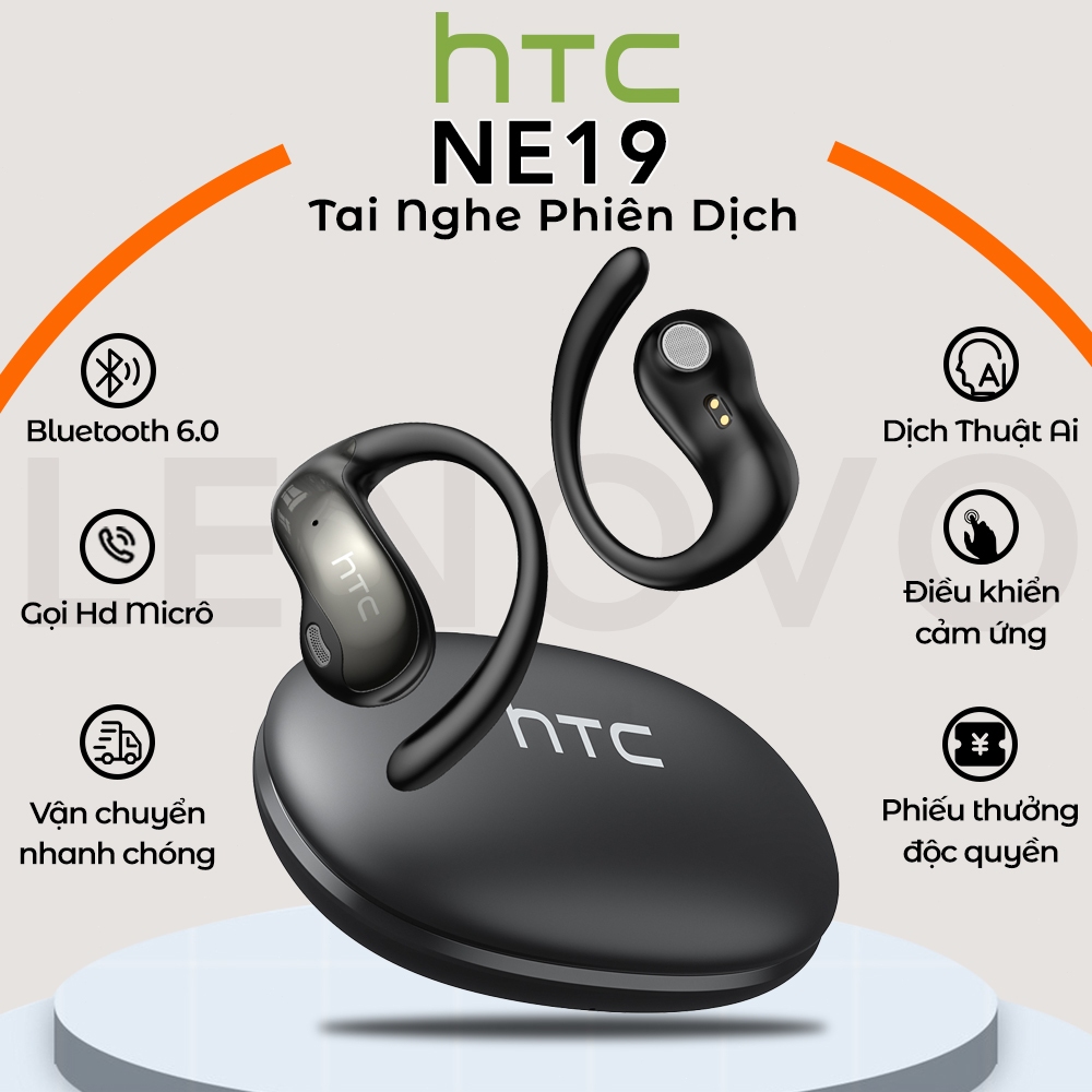 HTC NE19 OWS Tai Nghe Phiên Dịch  Thời Gian Thực 134 Ngôn Ngữ  Pin Siêu Trâu 40 Giờ  Âm Bass HIFI Thiết Kế Mở Nhẹ Nhàng