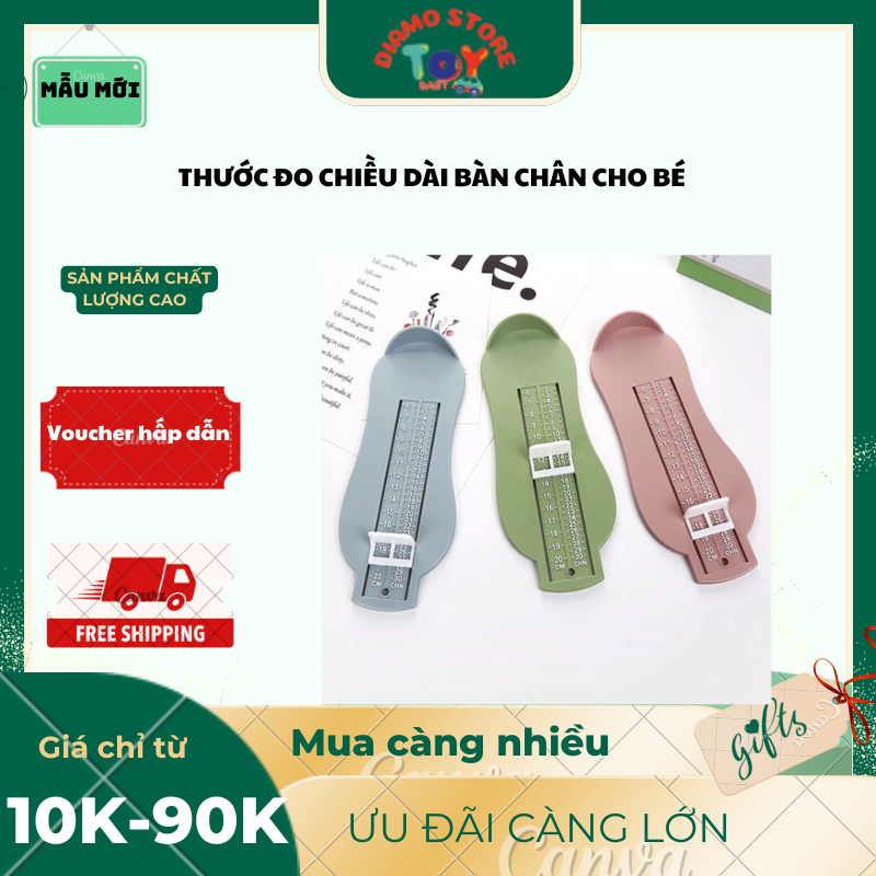 Thước đo chiều dài bàn chân trẻ em bằng lúa mạch 88064 SIÊU THỊ GIA DỤNG