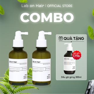  【Mua 2 tặng 1 xịt mọc tóc tặng 1 Dầu gội gừng Lab on Hair 160ml*2+300ml hỗ trợ cải thiện tình trạng gẫy rụng 