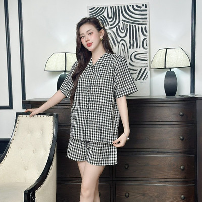 HISEXY Set Đồ Bộ Ngủ đũi caro Quần Cộc Có Đủ Size MS58
