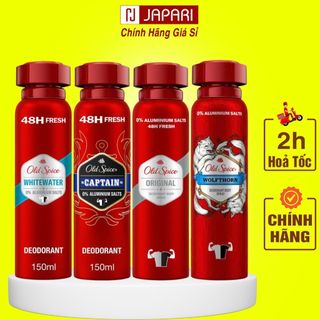  Xịt Khử Mùi Nam Old Spice CHÍNH HÃNG 150ml-Xịt Khử Mùi Hôi Nách Body Mist Nam Thơm Toàn Thân-JAPARI 