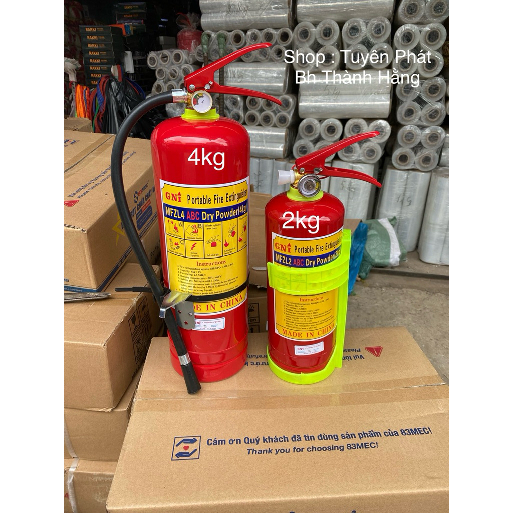 Bình chữa cháy bột : 0,5ml - 1kg -2kg -4kg