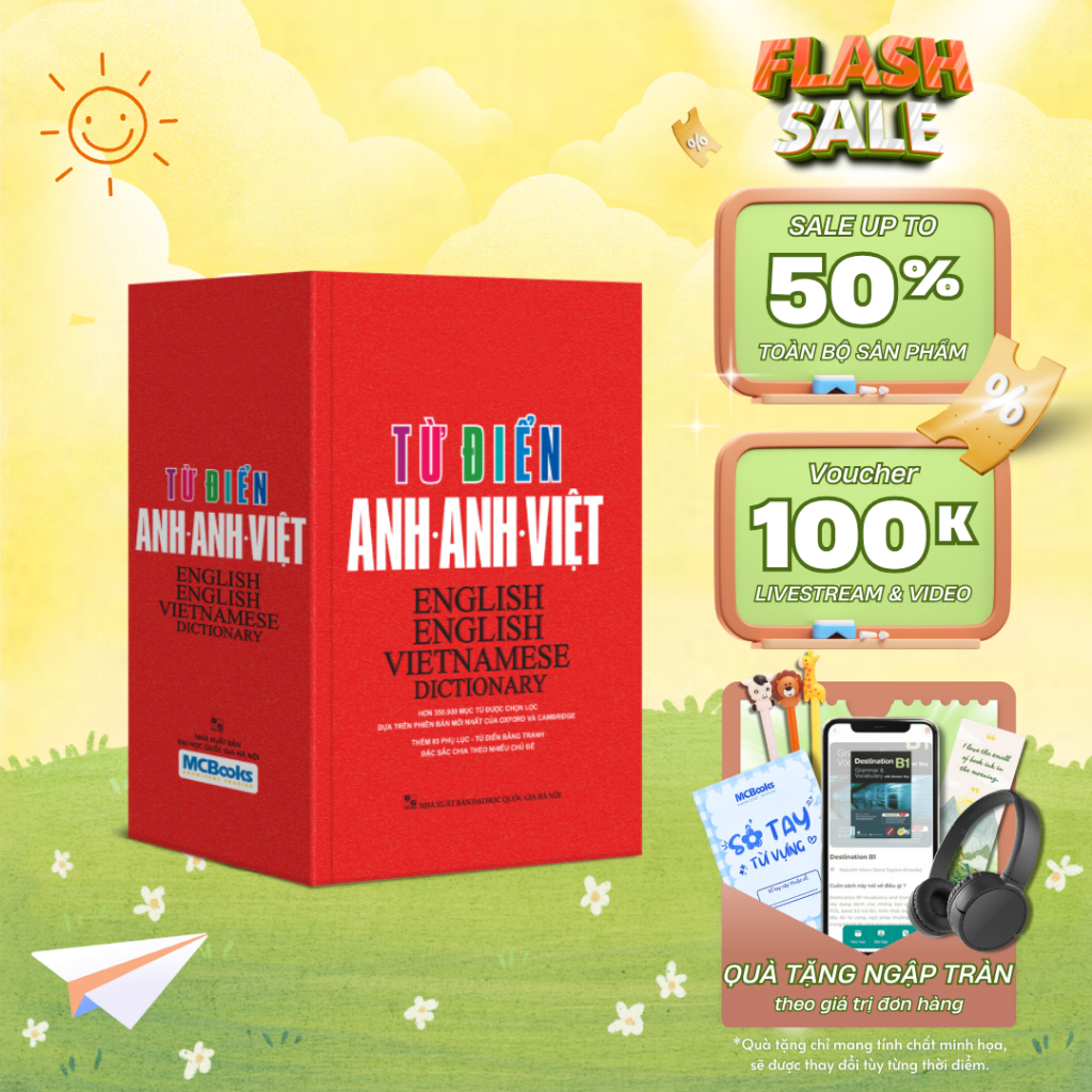 Sách - Từ điển Anh - Anh - Việt bìa cứng đỏ - MCBooks Chính Hãng